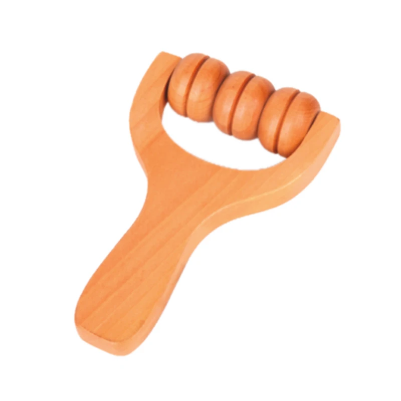 Wooden Three Wheel Roller Portable Dredge Massager