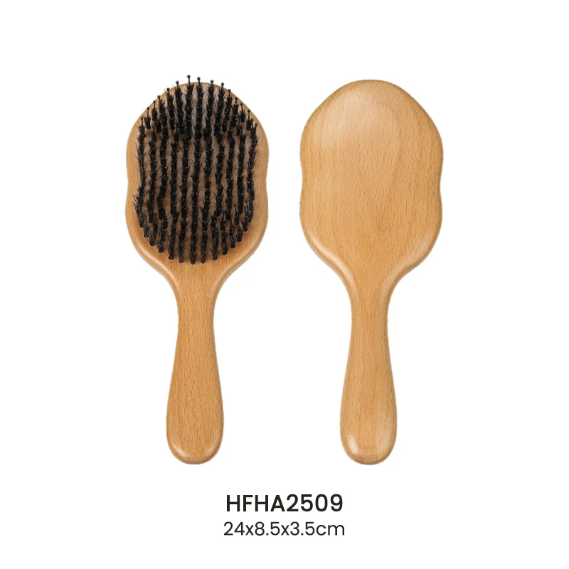 Cute Gourd Beech Wood Scalp Care Hair Brush