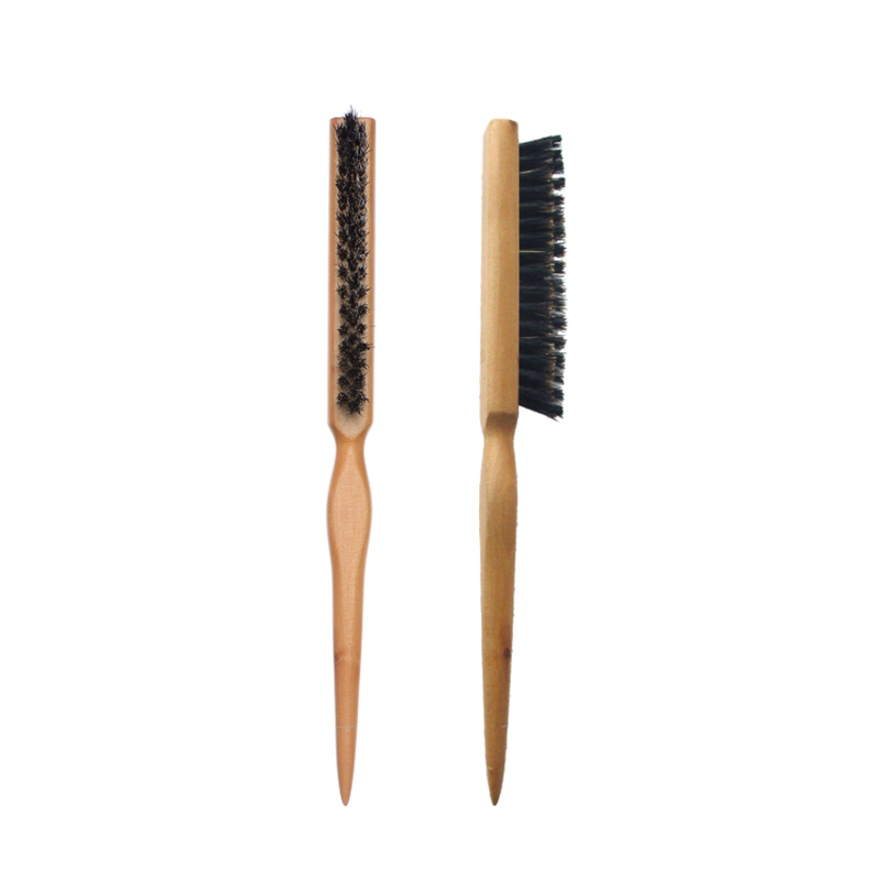 Bristle Wooden Tail Comb For Hair Parting And Styling