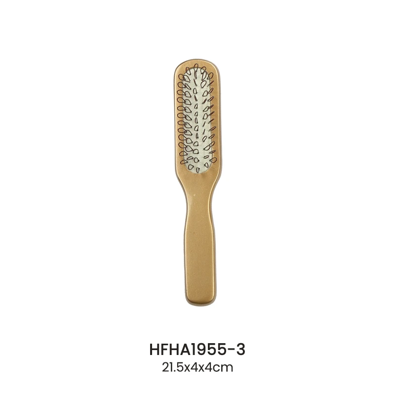 Golden Paint Paddle Hair Brush With Mixed Bristle