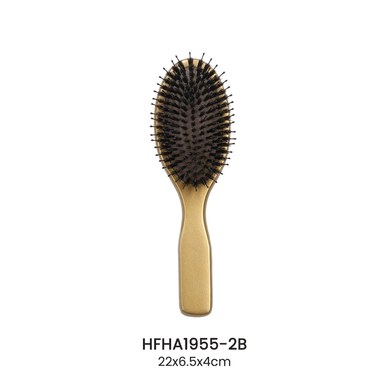 Golden Paint Paddle Hair Brush With Mixed Bristle