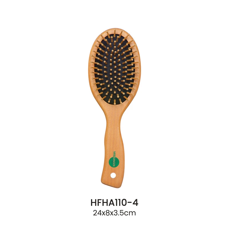 Mixed Bristle Wooden Paddle Hairbrush For Wholesale