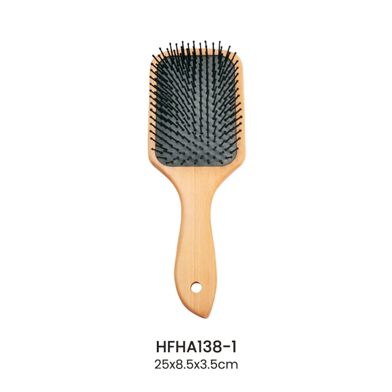 Schima Superba Hair Brush With Vibrant Nylon Pins