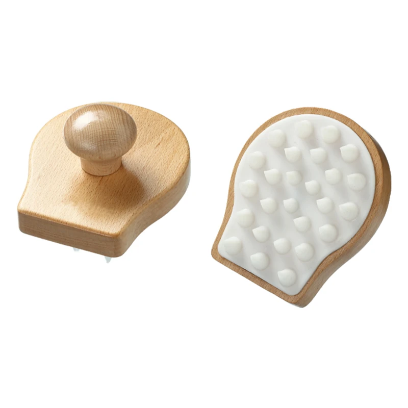 Bread-Shape Shampoo Brush Scalp With Soft silicone pins