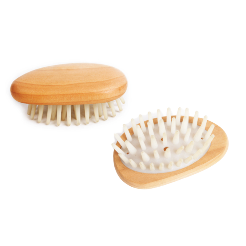 100% Natural Wood Oval Scalp massager