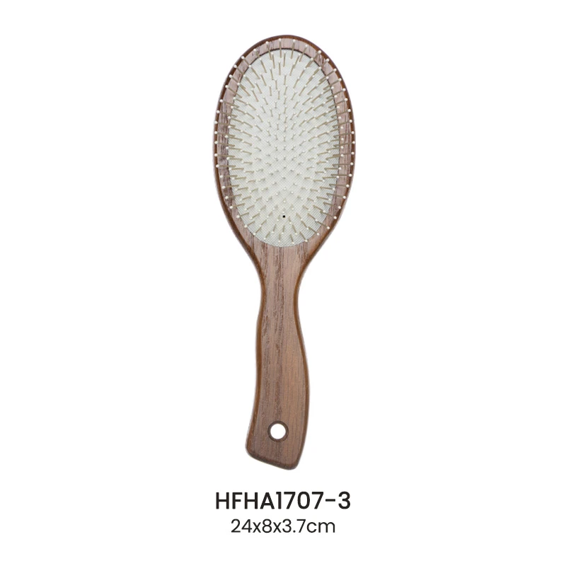 Ergonomic Ashtree Wood Hair Brush With Nylon Pins For Wholesale