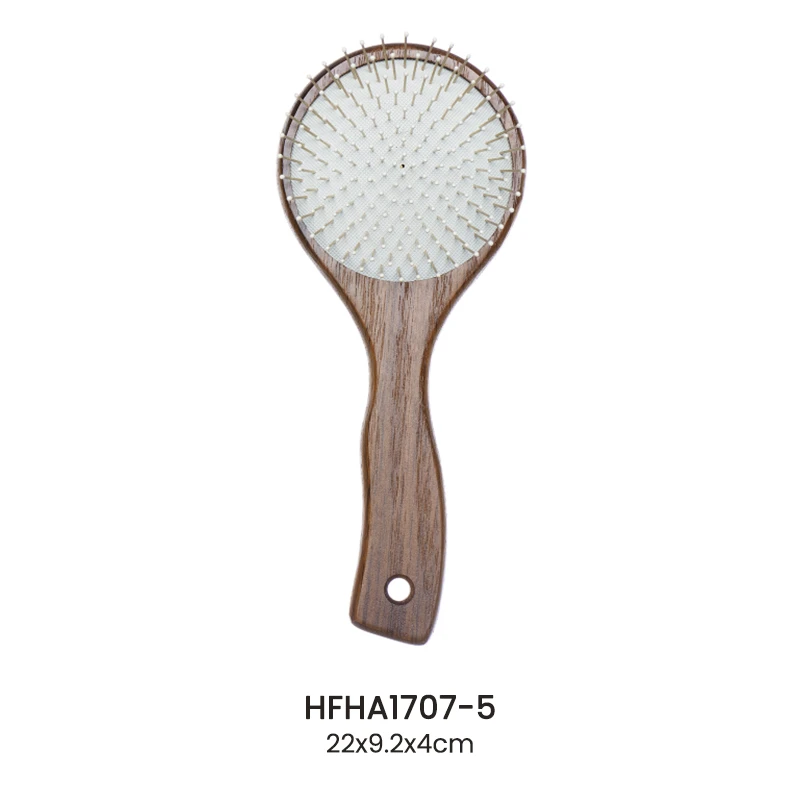 Ergonomic Ashtree Wood Hair Brush With Nylon Pins For Wholesale