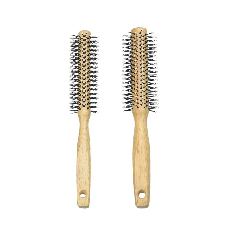 Cylindrical Rubber Wood Nylon Pin Hair Roller Hair Brush