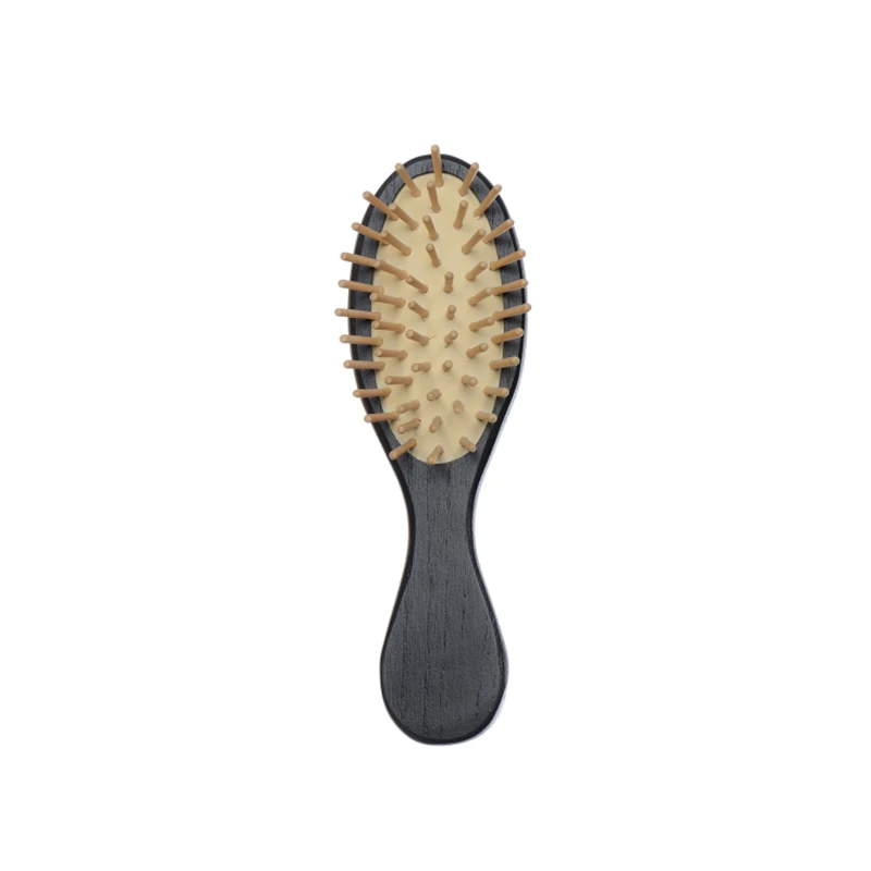 Mini Ashtree Hair Brush with Massage Wooden Pins