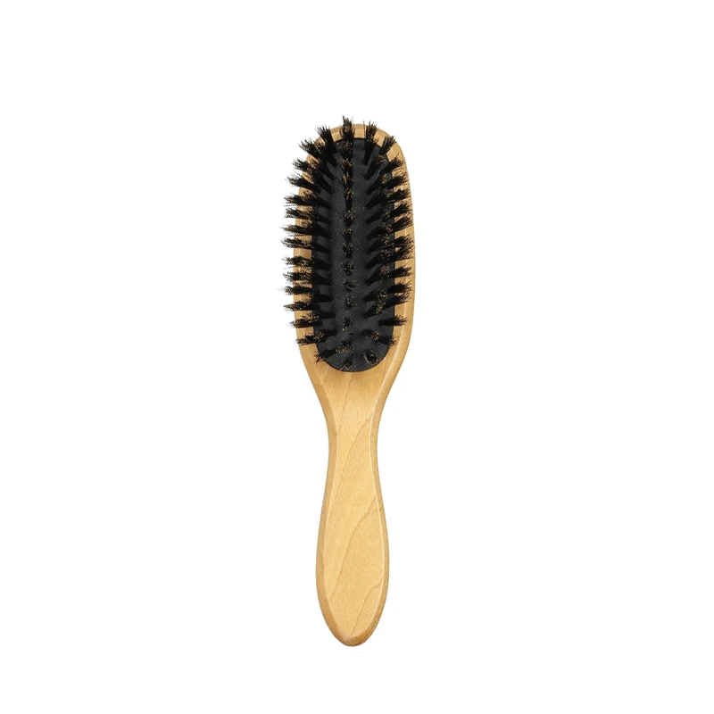 Custom Maple Wood Boar Bristle Detangling Hair Brush