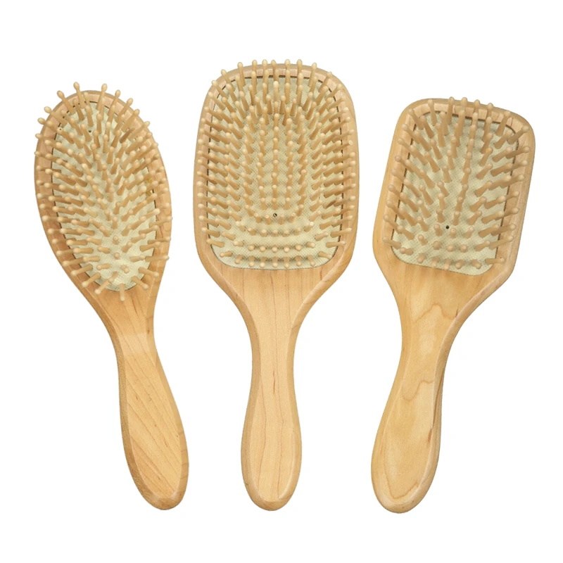 Maple Wood Paddle Hair Brush Multi‑Size Custom Set