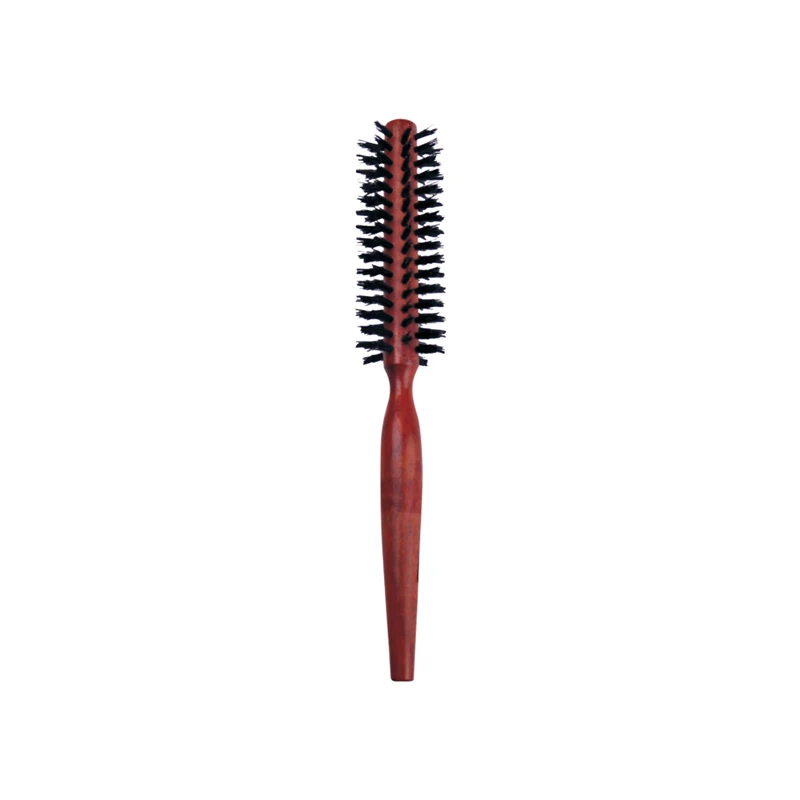 Walnut Wood Round Brush with Natural Boar Bristle