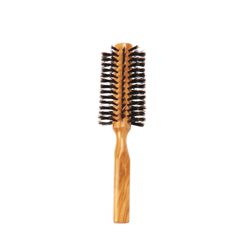 Natural Olive Wood Boar Bristle Styling Brush