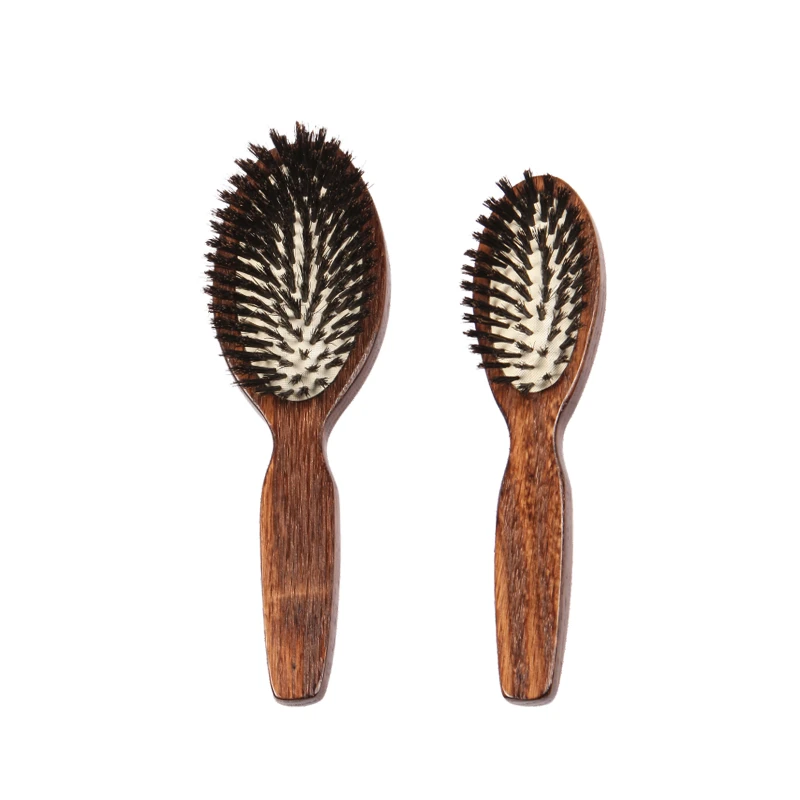 Oak Wood Oval Cushion Hair Brush Multi‑size for Wholesale