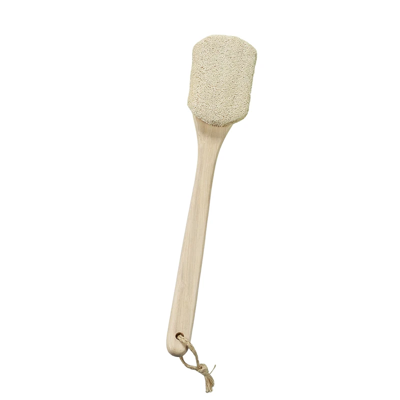 Natural Loofah Long Wooden Handle Body Brush