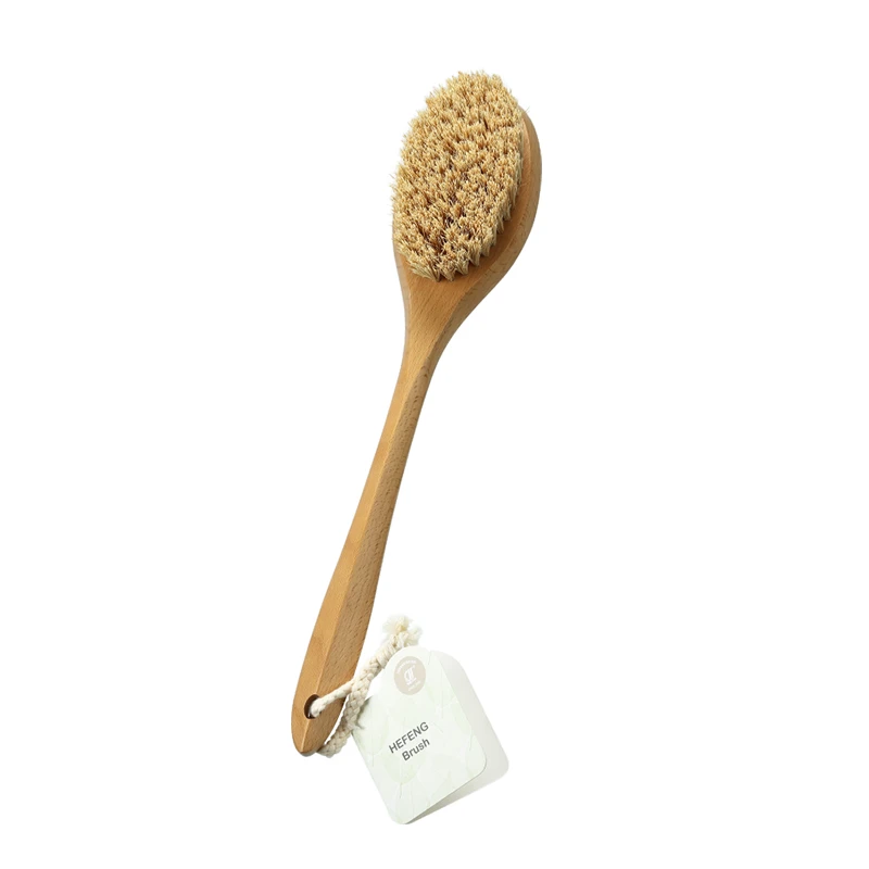 Wedge‑Tip Wooden Body Brush Natural with Boar Bristle