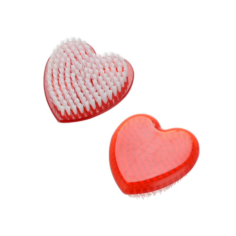 Cute Heart Shape Nylon Bristle Nail Cleaning Brush