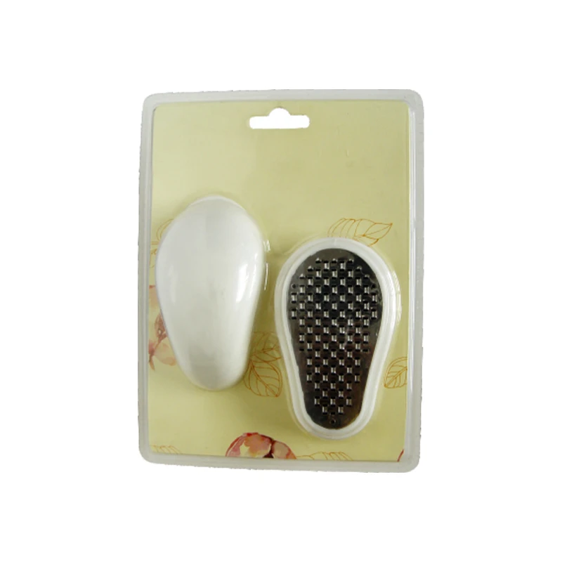 Blister Packed Plastic Foot File With Metal Rasp