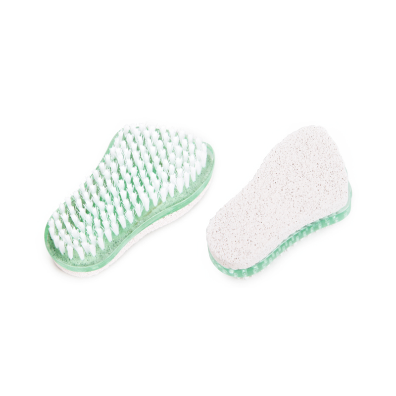 Foot Shaped 2 In 1 Plastic Nail Brush&Pumice Stone