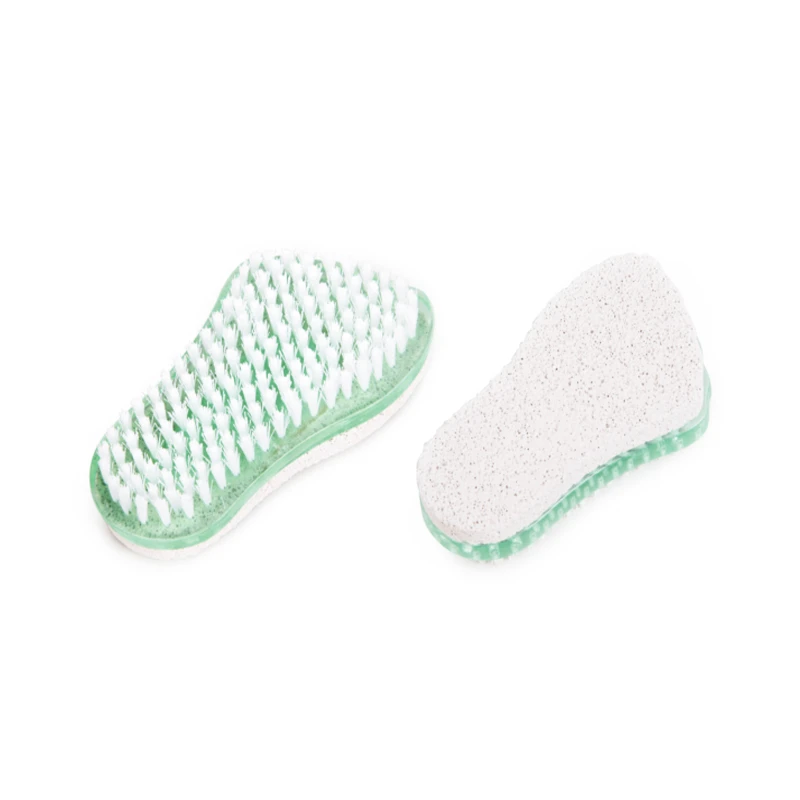 Foot Shaped 2 In 1 Plastic Nail Brush&Pumice Stone