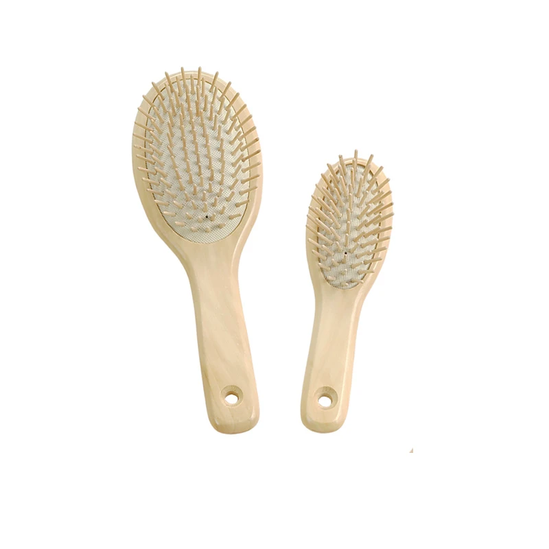 Natural Schima Superba Paddle Hairbrush Set3