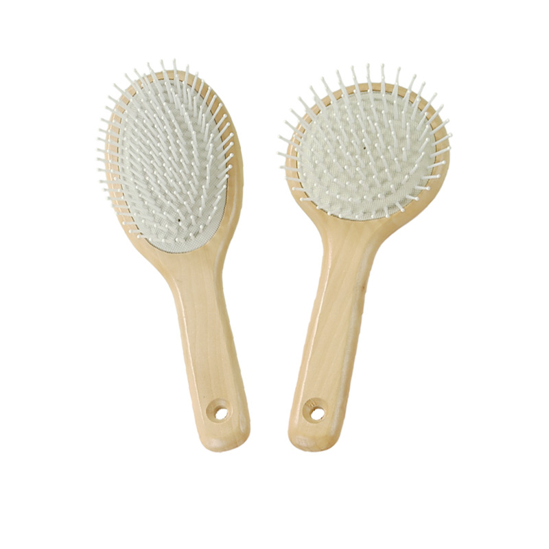 Natural Schima Superba Paddle Hairbrush Set2